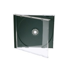 Jewel Case CD-R transparant met zwarte inleg 100st.