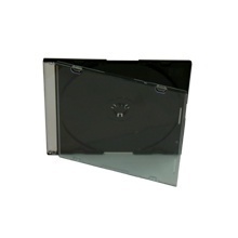 Slim Case CD-R transparant met zwarte inleg 100st. (box 21M)